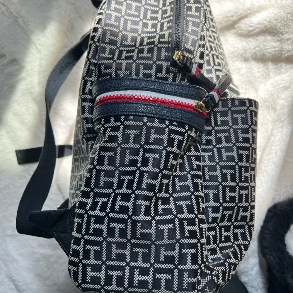 Tommy Hilfiger Monogram Black and White Backpack
